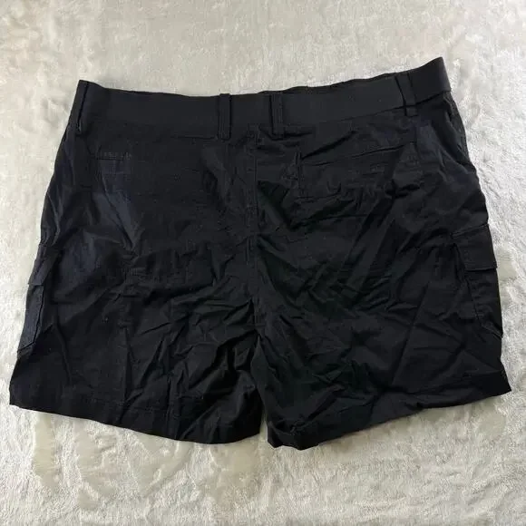 Lee Regular Fit Mid Rise Cargo Shorts Women's Size 18 Medium Black - Picture 2 of 4